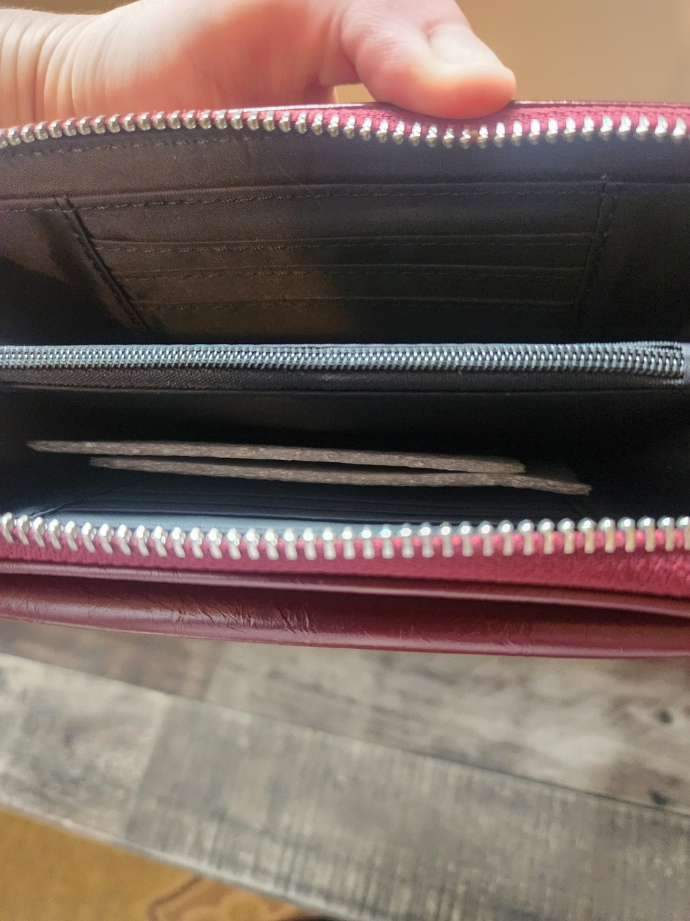 Madden Girl Maroon Wallet Wristlet with Bow Accent - Picture 4 of 6